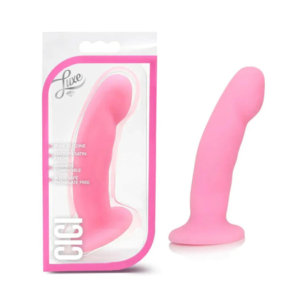 Blush Luxe Cici 6.5 in. Curved Silicone Dildo - Buy At Luxury Toy X - Free 3-Day Shipping