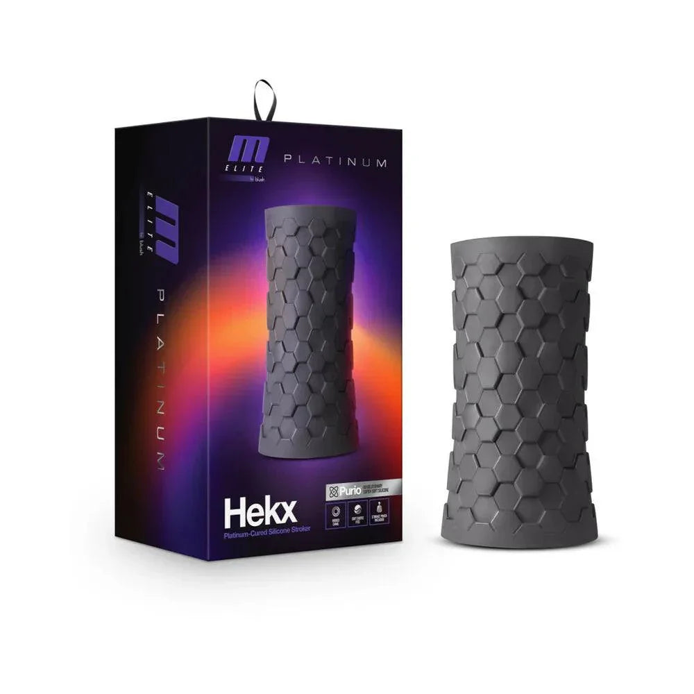 Blush M Elite Platinum Hekx Silicone Stroker - Buy At Luxury Toy X - Free 3-Day Shipping