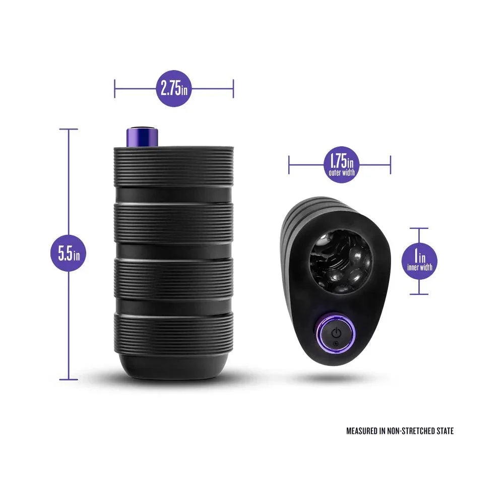 Blush M Elite Platinum Strok Rechargeable Silicone Dual End Pussy Masturbator - Buy At Luxury Toy X - Free 3-Day Shipping