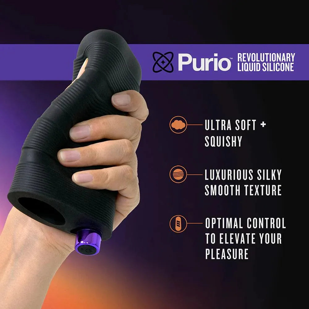 Blush M Elite Platinum Strok Rechargeable Silicone Dual End Pussy Masturbator - Buy At Luxury Toy X - Free 3-Day Shipping