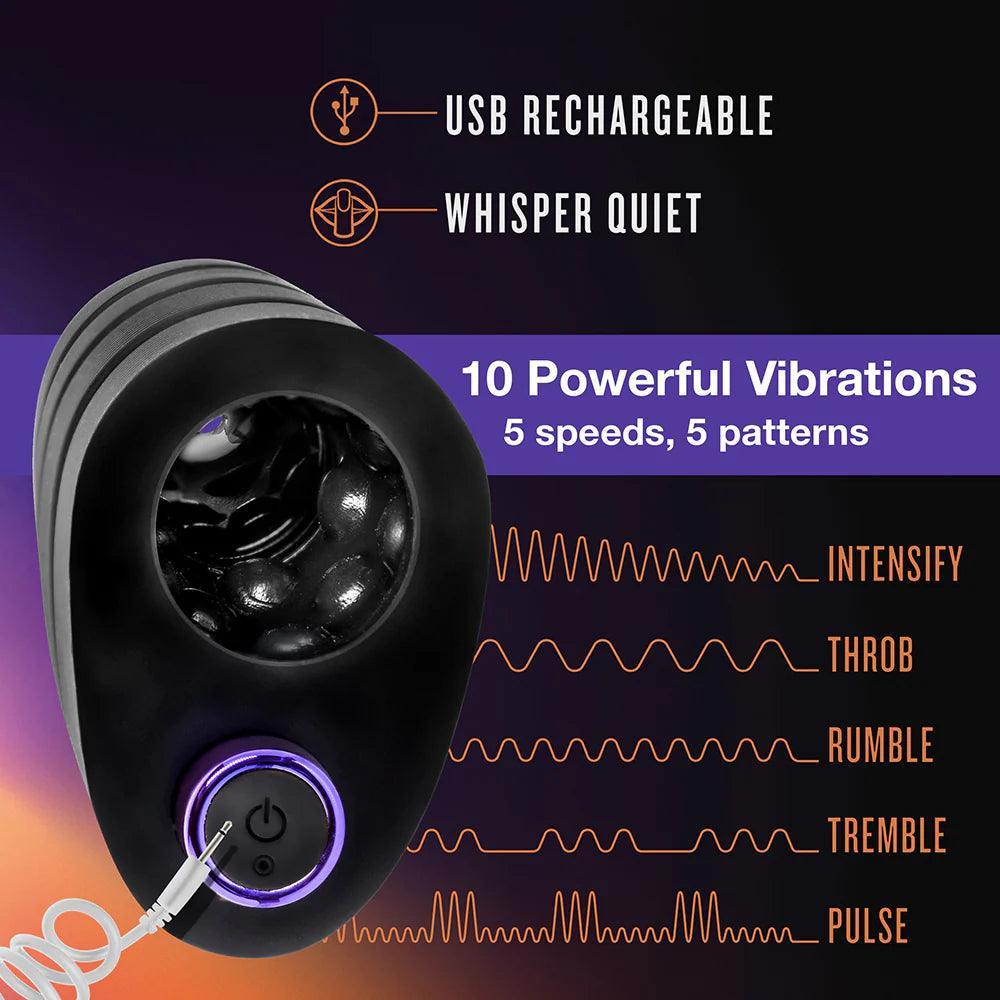 Blush M Elite Platinum Strok Rechargeable Silicone Dual End Pussy Masturbator - Buy At Luxury Toy X - Free 3-Day Shipping