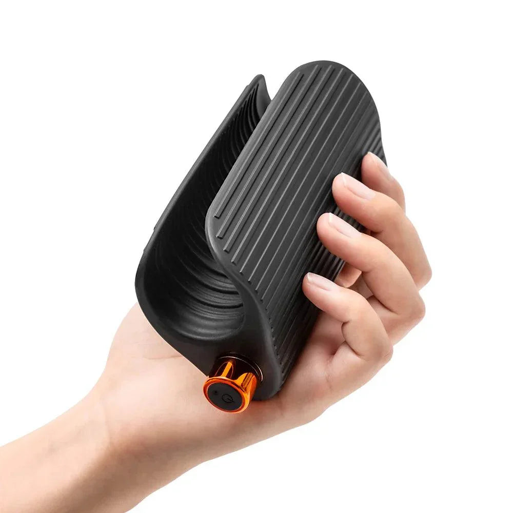 Blush M Elite Platinum Wrapt Rechargeable Silicone Dual End Pussy Masturbator - Buy At Luxury Toy X - Free 3-Day Shipping
