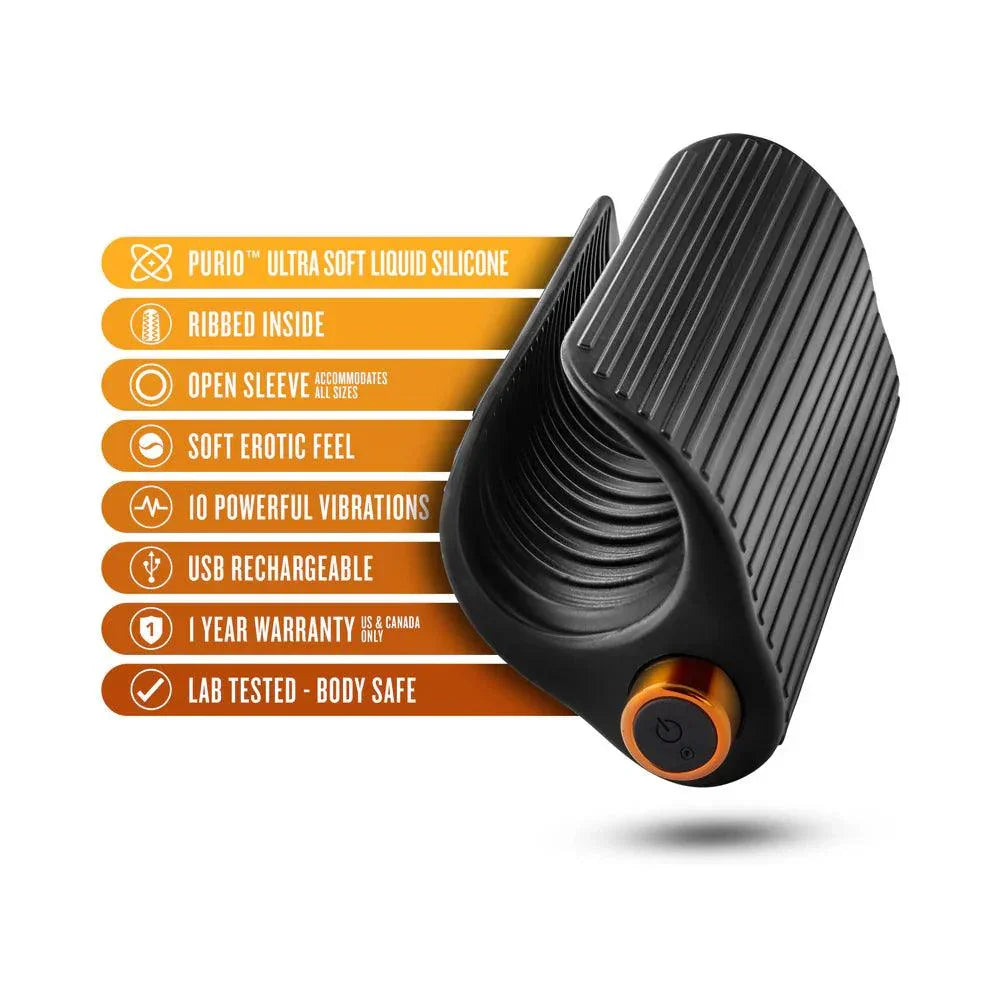 Blush M Elite Platinum Wrapt Rechargeable Silicone Dual End Pussy Masturbator - Buy At Luxury Toy X - Free 3-Day Shipping