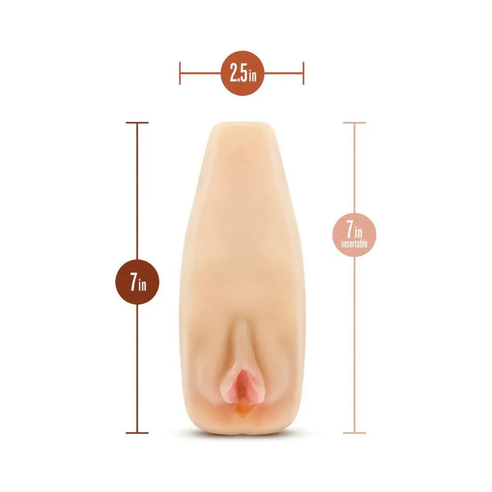 Blush M Elite Soft + Wet Natasha Vagina Stroker with Bullet Vibrator - Buy At Luxury Toy X - Free 3-Day Shipping