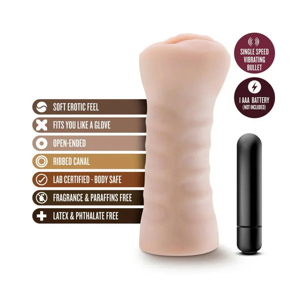 Blush M for Men Ashley Vagina Stroker with Bullet Vibrator - Buy At Luxury Toy X - Free 3-Day Shipping