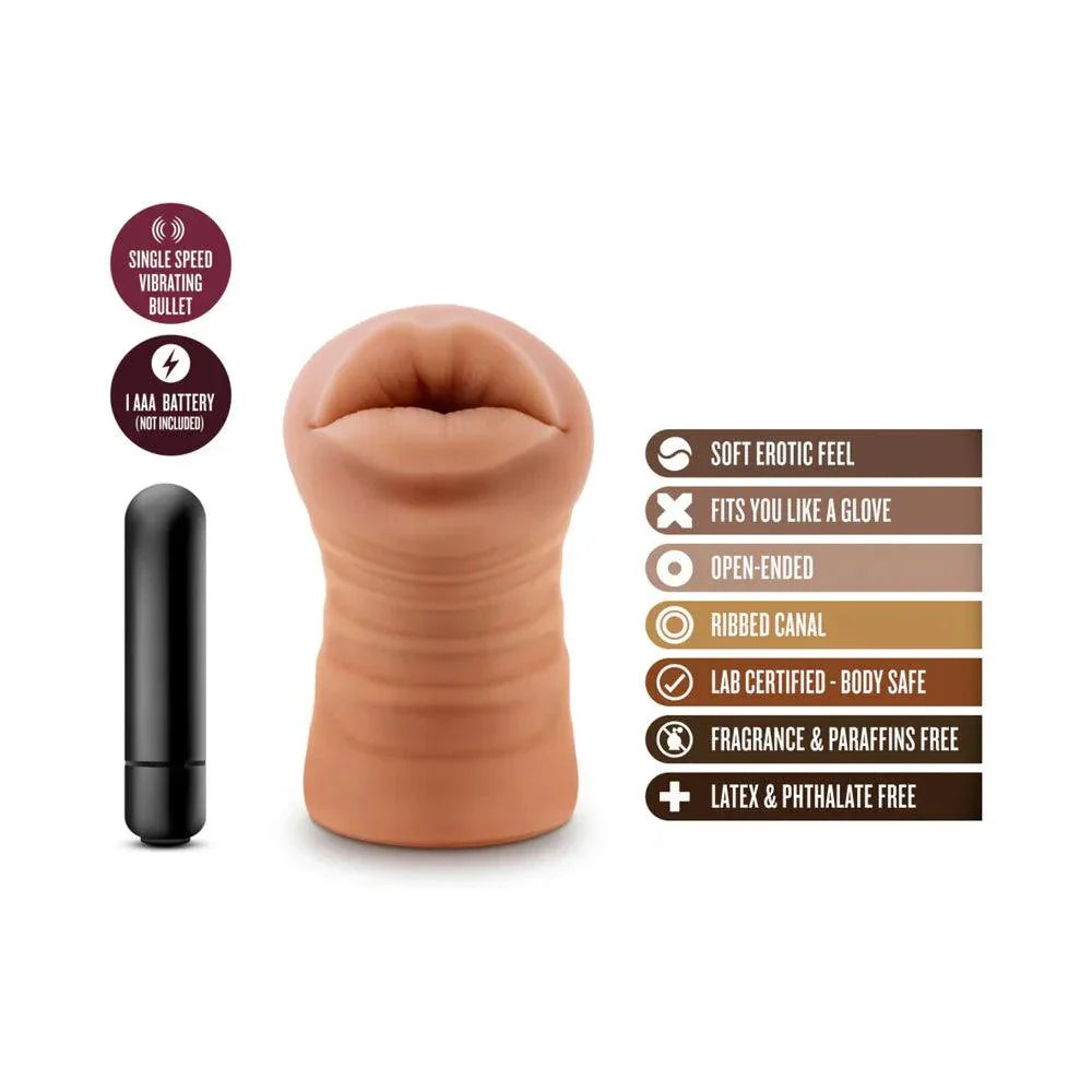 Blush M for Men Isabella Oral Stroker with Bullet Vibrator - Buy At Luxury Toy X - Free 3-Day Shipping