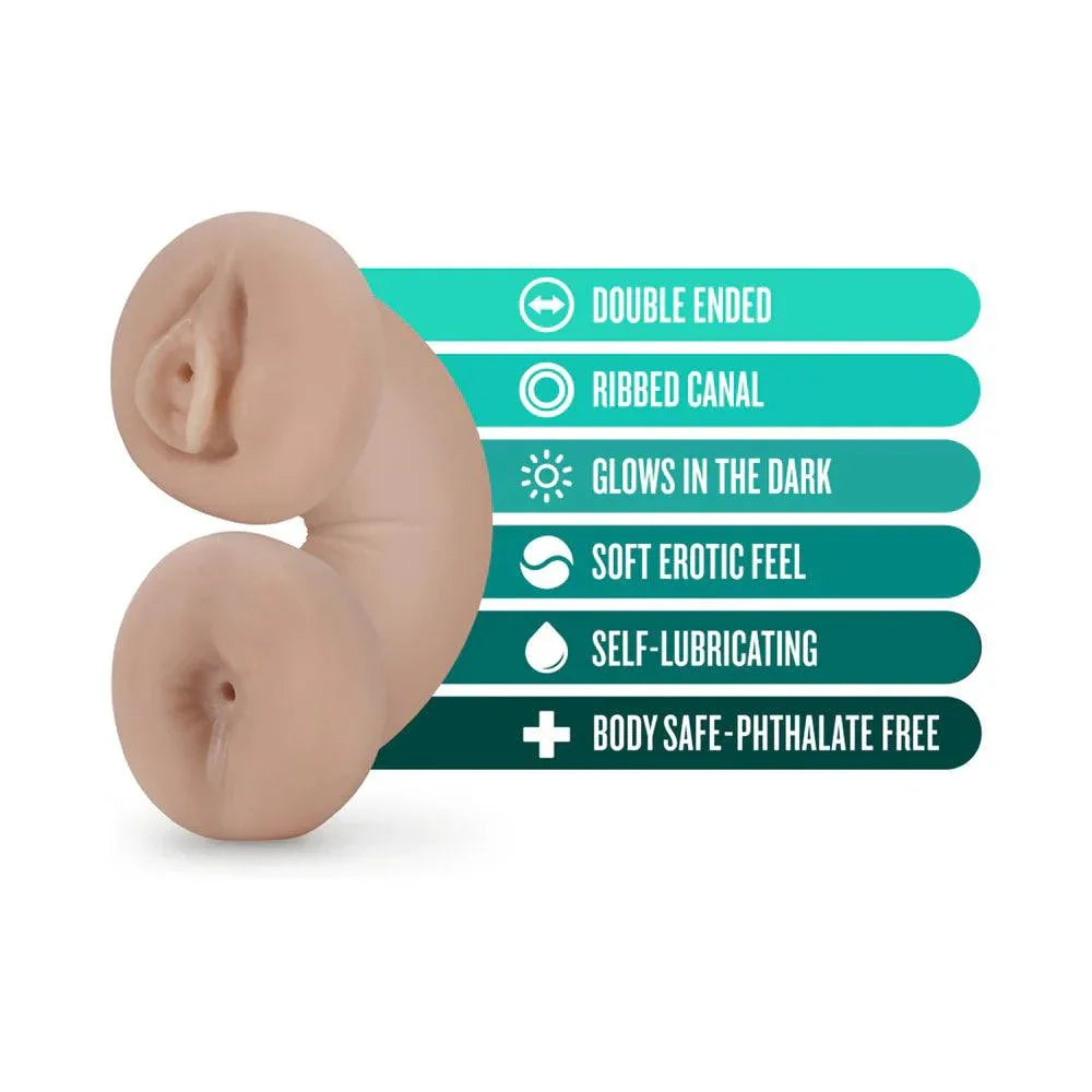 Blush M for Men Soft + Wet Double Trouble Glow in the Dark Self-Lubricating Stroker - Buy At Luxury Toy X - Free 3-Day Shipping