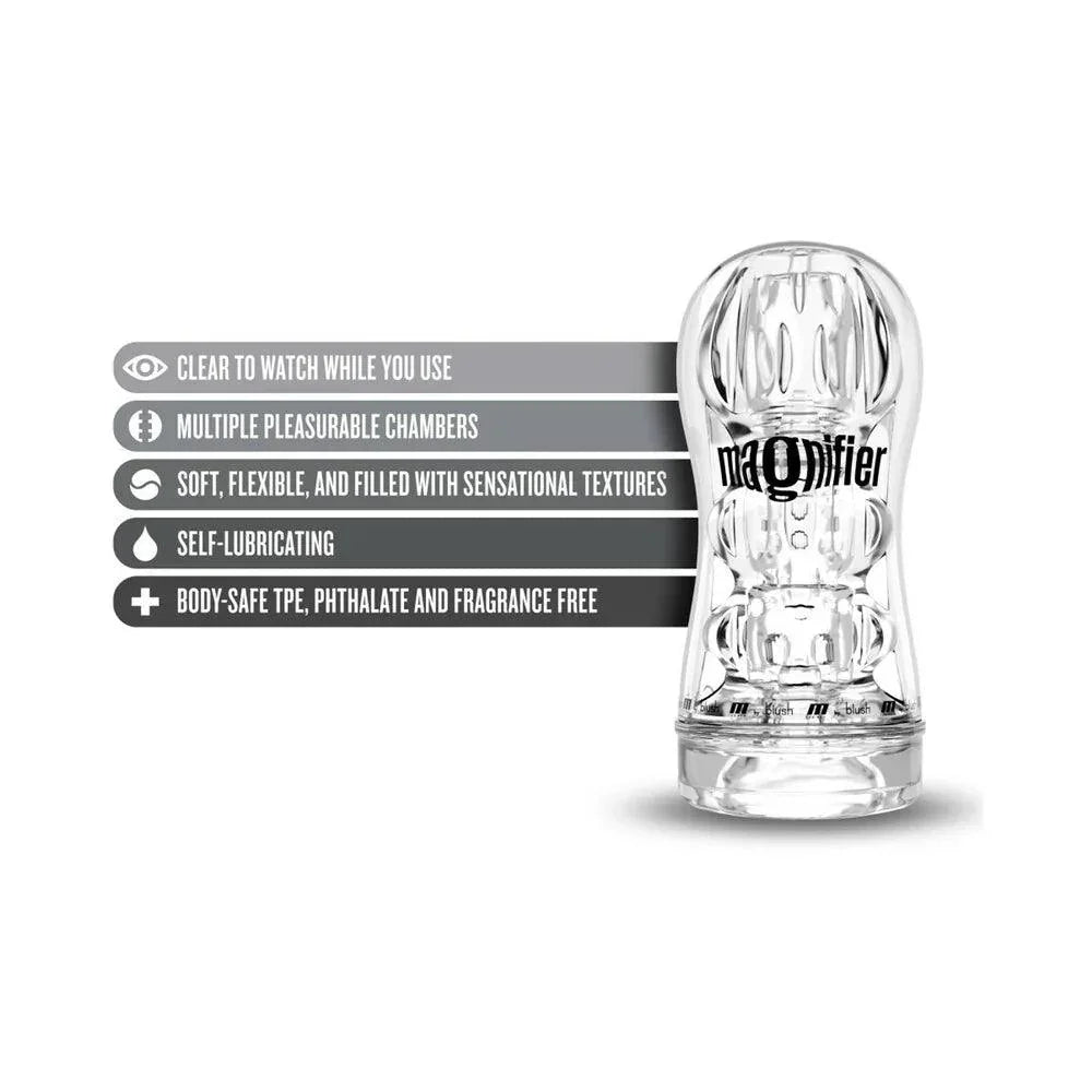 Blush M for Men Soft + Wet Magnifier Self-Lubricating See-Through Stroker - Buy At Luxury Toy X - Free 3-Day Shipping