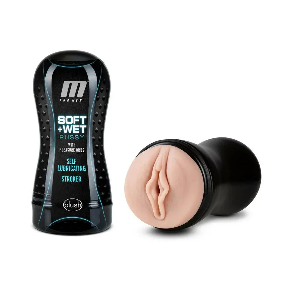 Blush M for Men Soft + Wet Pussy with Pleasure Orbs Self-Lubricating Vagina Stroker - Buy At Luxury Toy X - Free 3-Day Shipping