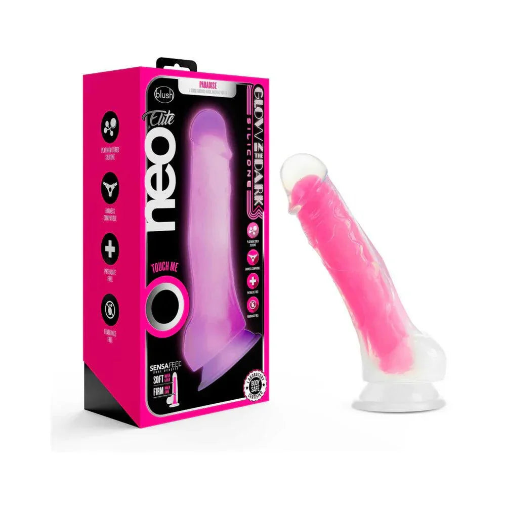 Blush Neo Elite Glow in the Dark Viper 7 in. Dual-Density Dildo - Buy At Luxury Toy X - Free 3-Day Shipping