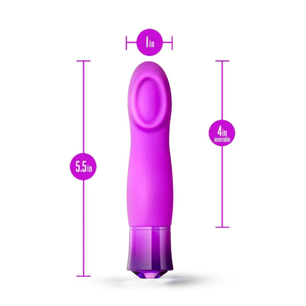 Blush Oh My Gem Charm Rechargeable Warming Silicone Cupped Vibrator Amethyst - Buy At Luxury Toy X - Free 3-Day Shipping