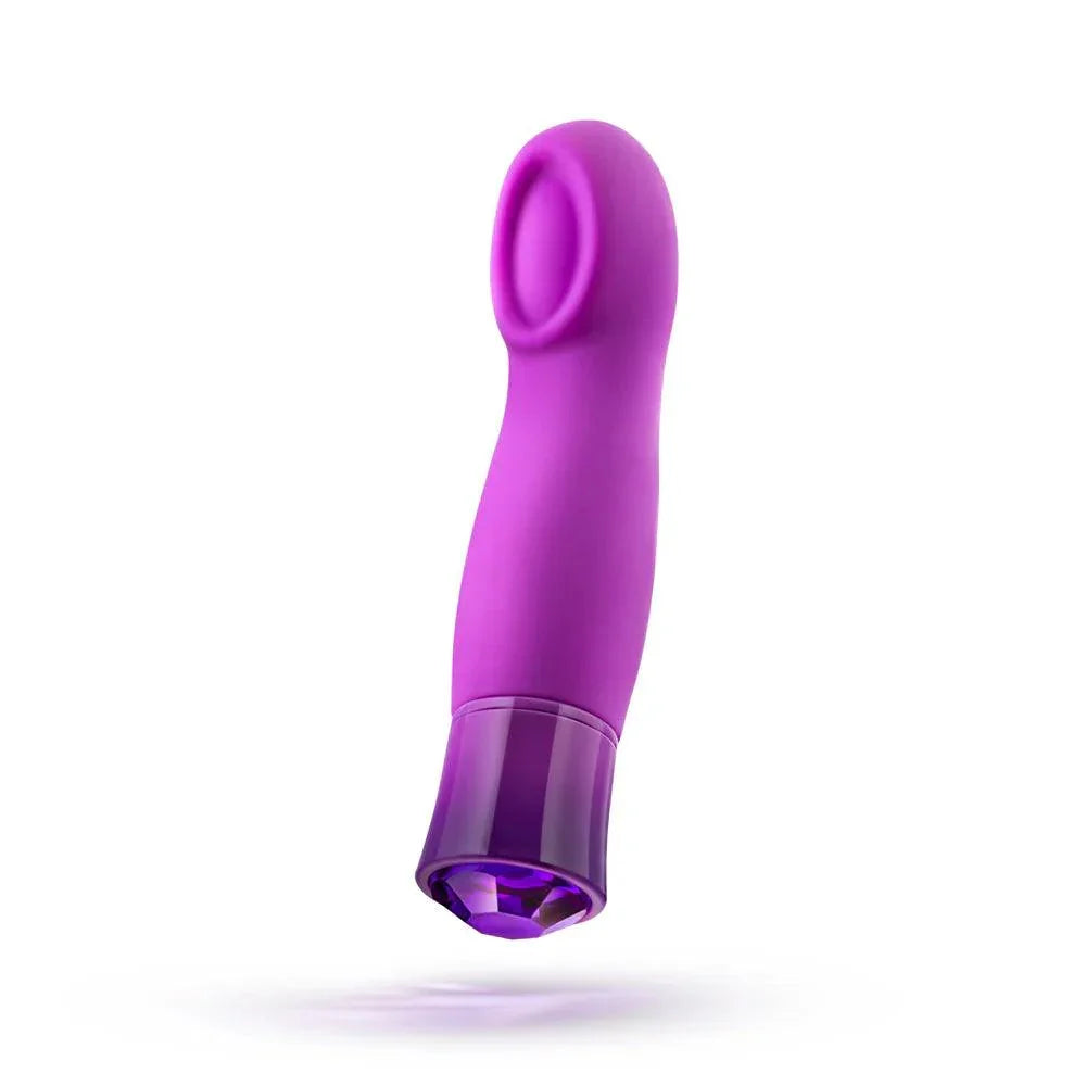 Blush Oh My Gem Charm Rechargeable Warming Silicone Cupped Vibrator Amethyst - Buy At Luxury Toy X - Free 3-Day Shipping