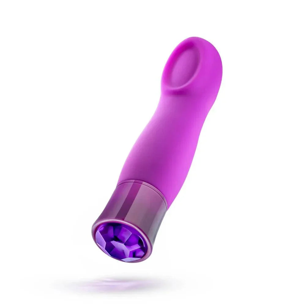 Blush Oh My Gem Charm Rechargeable Warming Silicone Cupped Vibrator Amethyst - Buy At Luxury Toy X - Free 3-Day Shipping