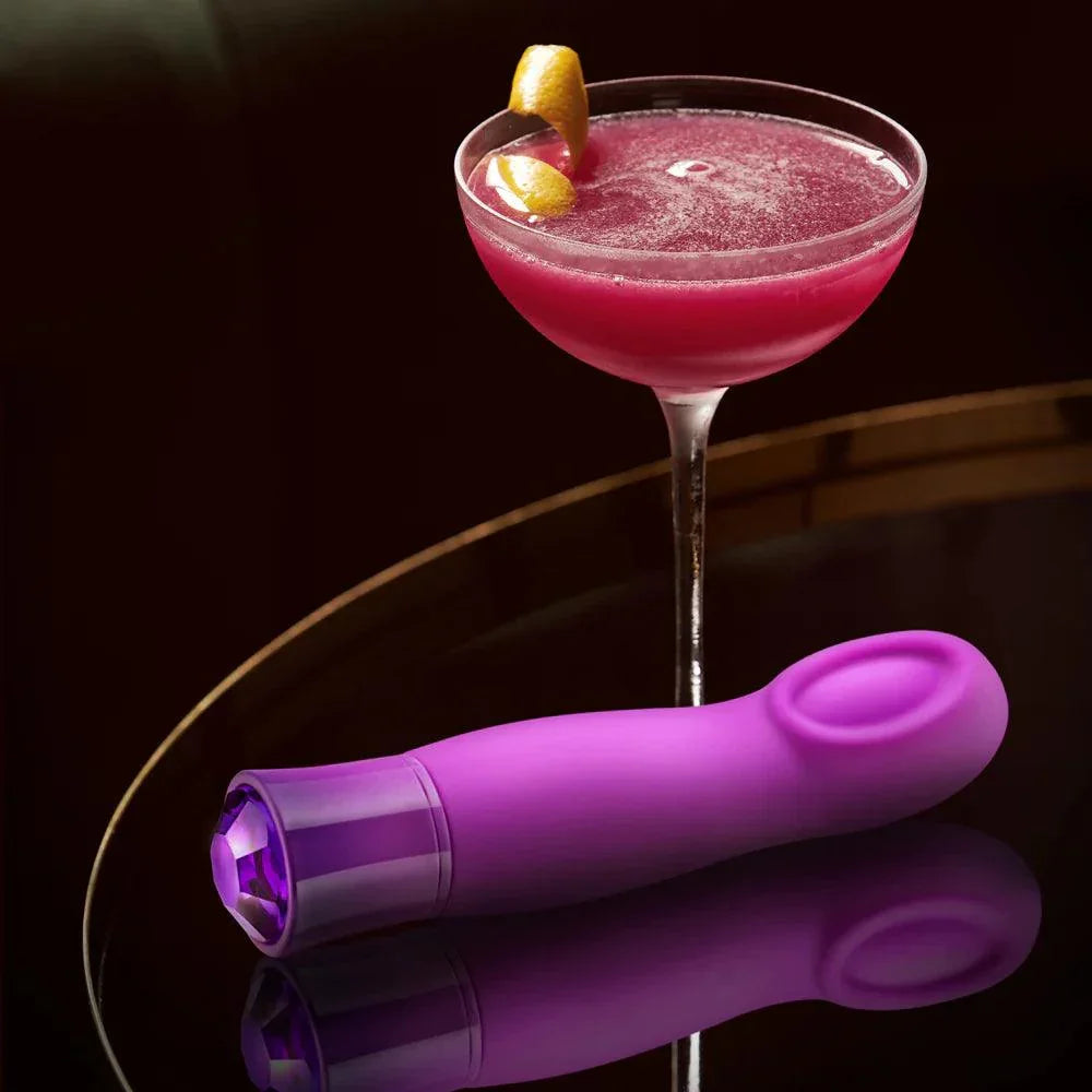 Blush Oh My Gem Charm Rechargeable Warming Silicone Cupped Vibrator Amethyst - Buy At Luxury Toy X - Free 3-Day Shipping