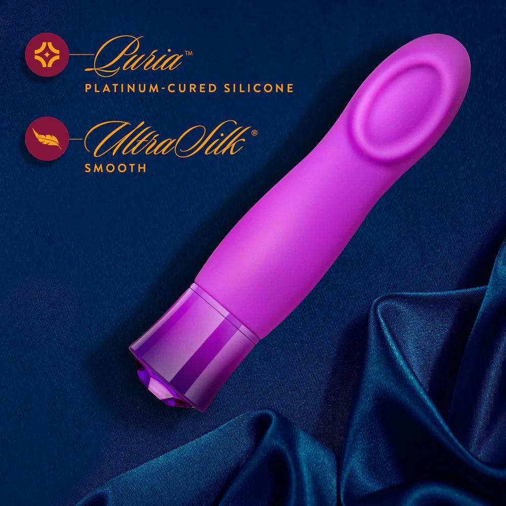 Blush Oh My Gem Charm Rechargeable Warming Silicone Cupped Vibrator Amethyst - Buy At Luxury Toy X - Free 3-Day Shipping