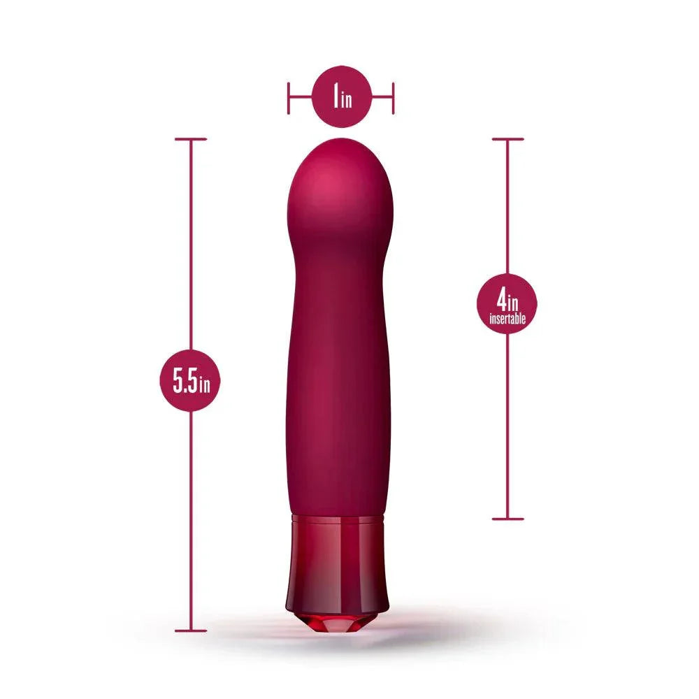 Blush Oh My Gem Classy Rechargeable Warming Silicone G-Spot Vibrator Garnet - Buy At Luxury Toy X - Free 3-Day Shipping
