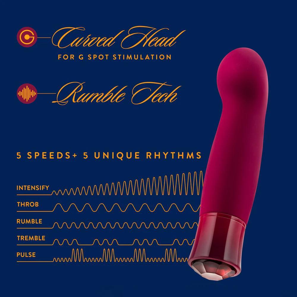 Blush Oh My Gem Classy Rechargeable Warming Silicone G-Spot Vibrator Garnet - Buy At Luxury Toy X - Free 3-Day Shipping