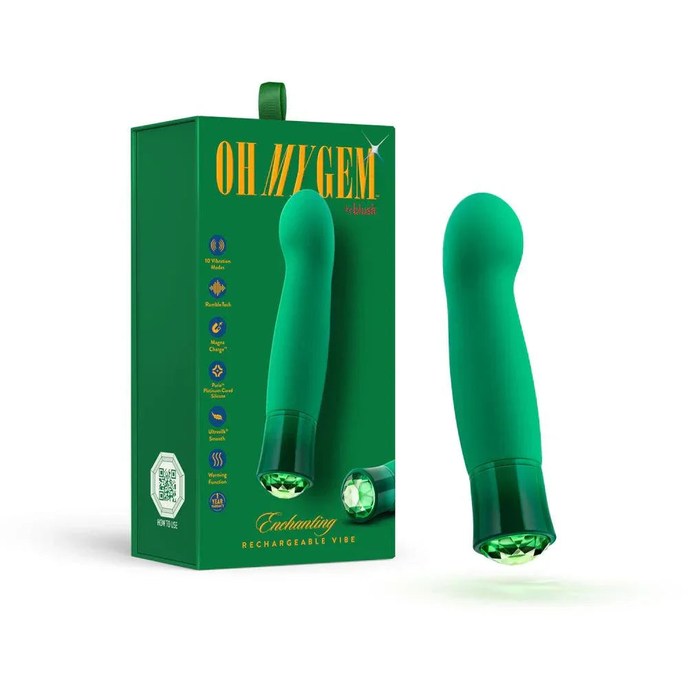Blush Oh My Gem Enchanting Rechargeable Silicone G-Spot Vibrator - Buy At Luxury Toy X - Free 3-Day Shipping