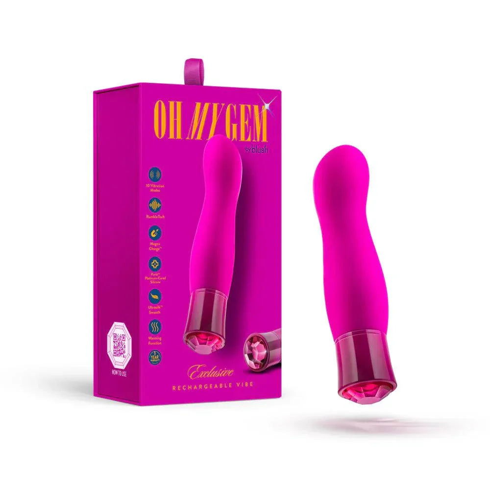 Blush Oh My Gem Exclusive Rechargeable Silicone G-Spot Vibrator - Buy At Luxury Toy X - Free 3-Day Shipping