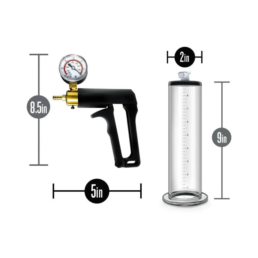 Blush Performance VX7 Vacuum Penis Pump with Brass Trigger & Pressure Gauge - Buy At Luxury Toy X - Free 3-Day Shipping