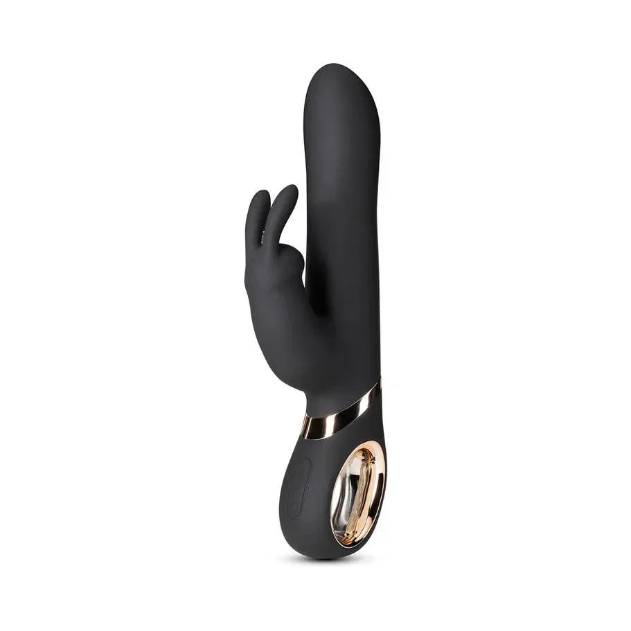 Blush Victoria Rechargeable Silicone Rabbit Vibrator - Black - Buy At Luxury Toy X - Free 3-Day Shipping