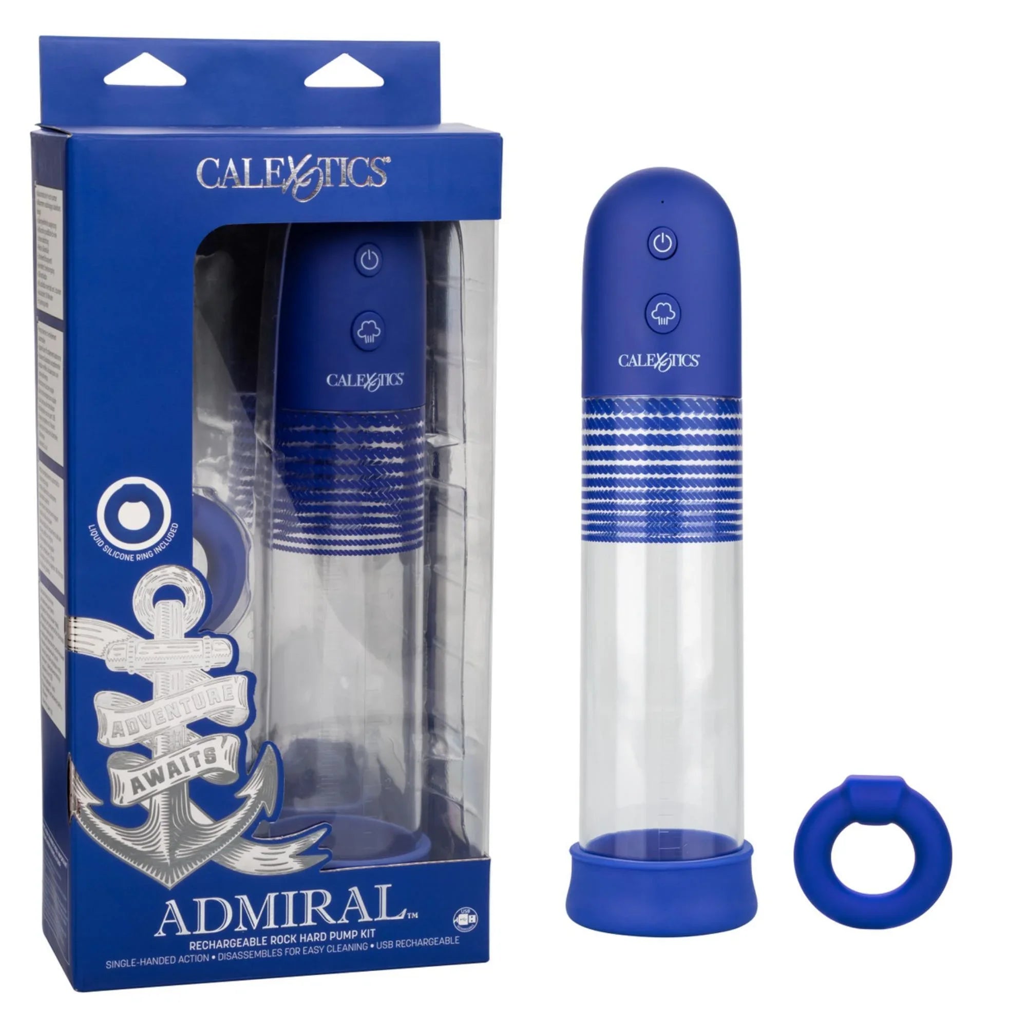 CalExotics Admiral Rechargeable Rock Hard Pump Kit - Buy At Luxury Toy X - Free 3-Day Shipping