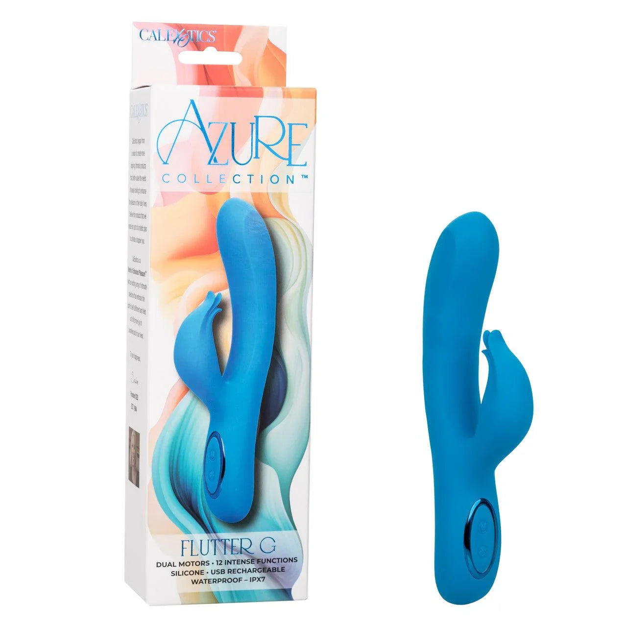 CalExotics Azure Collection Flutter G Rechargeable Silicone Vibrator - Buy At Luxury Toy X - Free 3-Day Shipping
