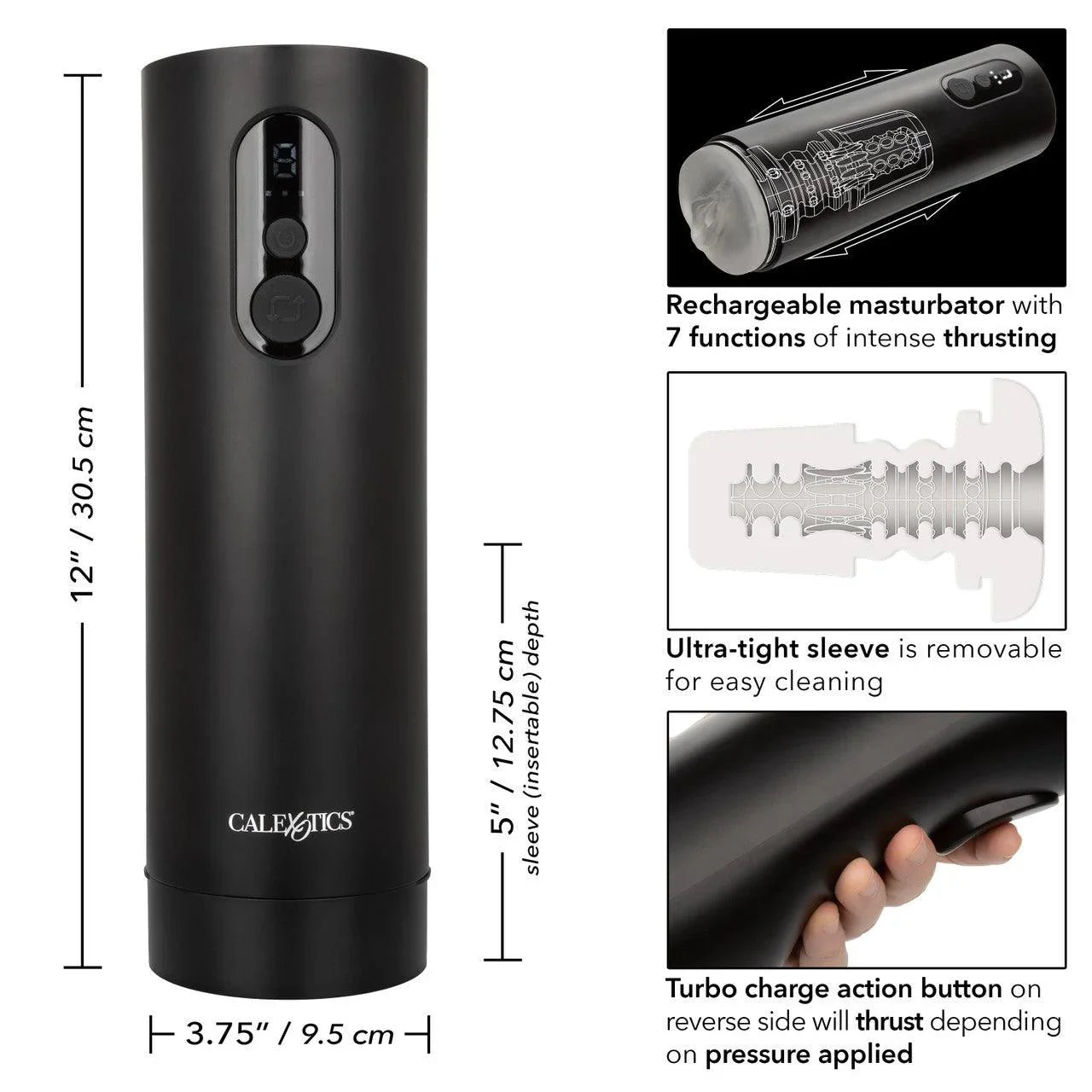 Calexotics Bionic™ Thrusting Masturbator - Buy At Luxury Toy X - Free 3-Day Shipping