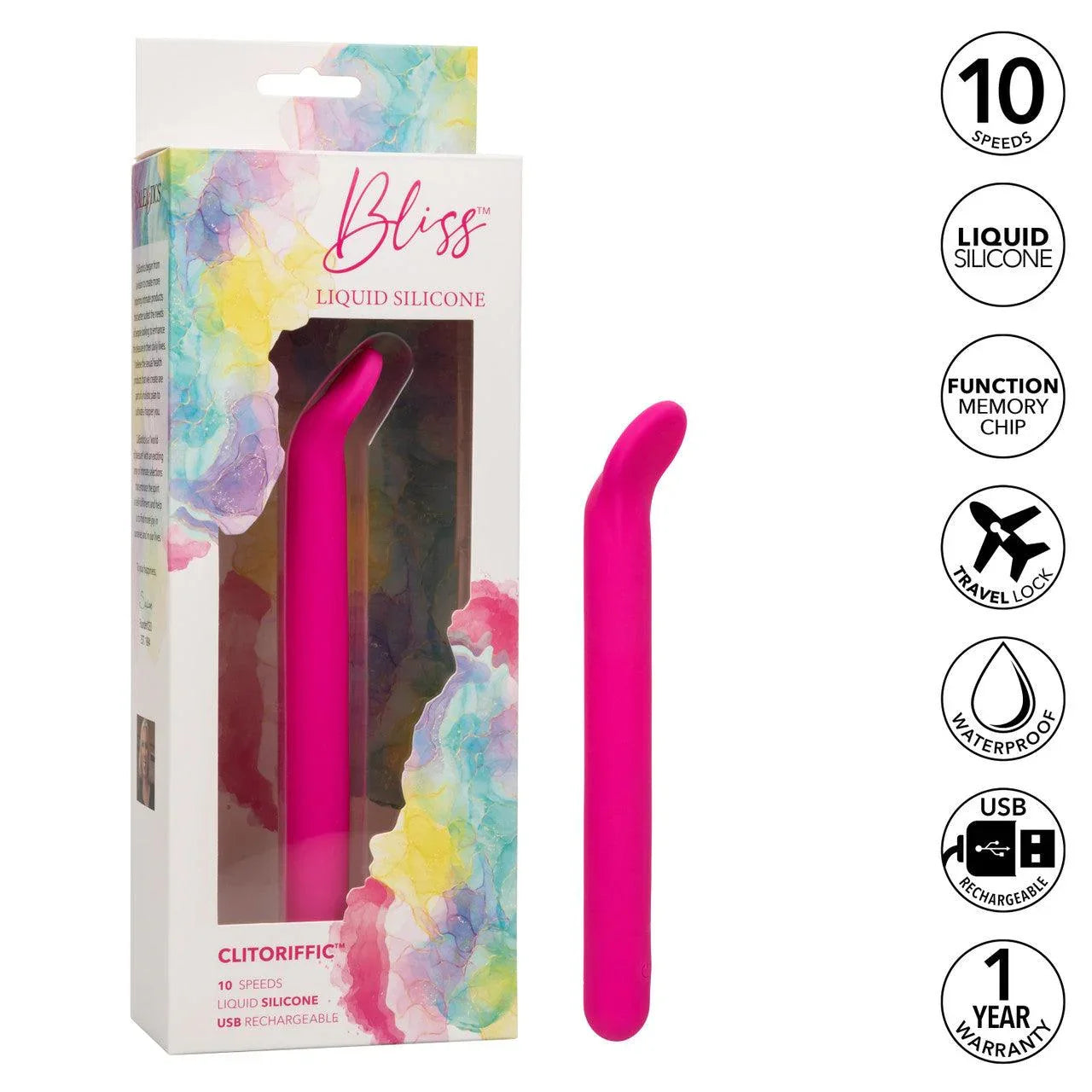 CalExotics Bliss Liquid Silicone Rechargeable Clitoriffic Vibrator - Buy At Luxury Toy X - Free 3-Day Shipping