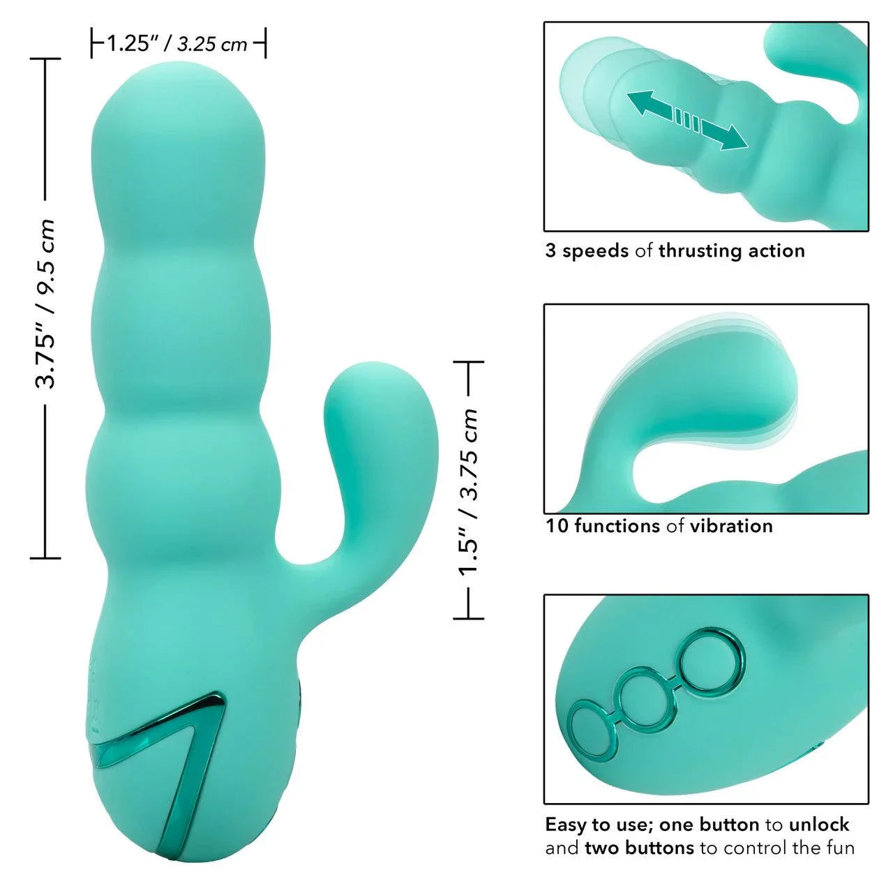 Calexotics California Dreaming Del Mar Rechargeable Silicone Dual Stimulator - Buy At Luxury Toy X - Free 3-Day Shipping
