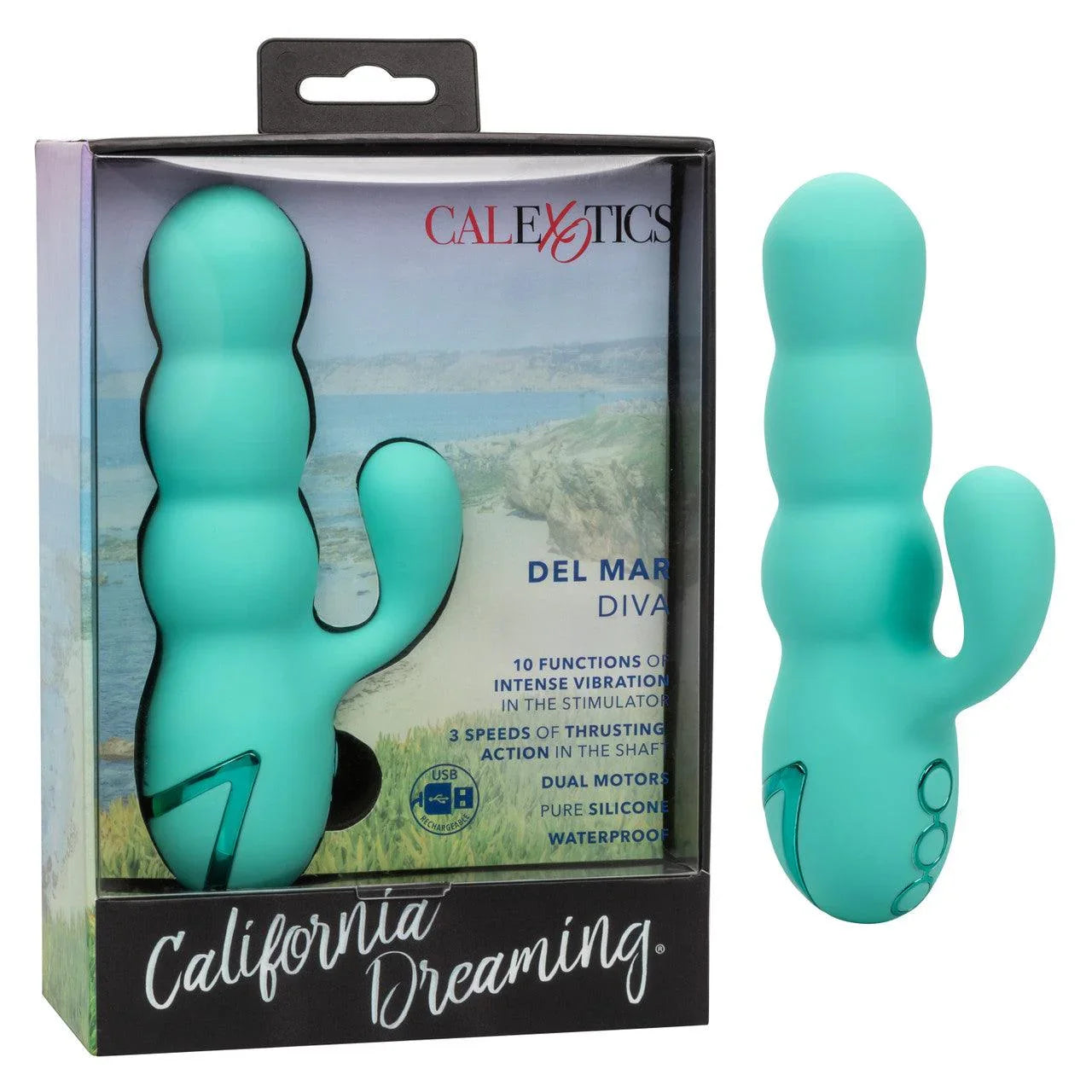Calexotics California Dreaming Del Mar Rechargeable Silicone Dual Stimulator - Buy At Luxury Toy X - Free 3-Day Shipping