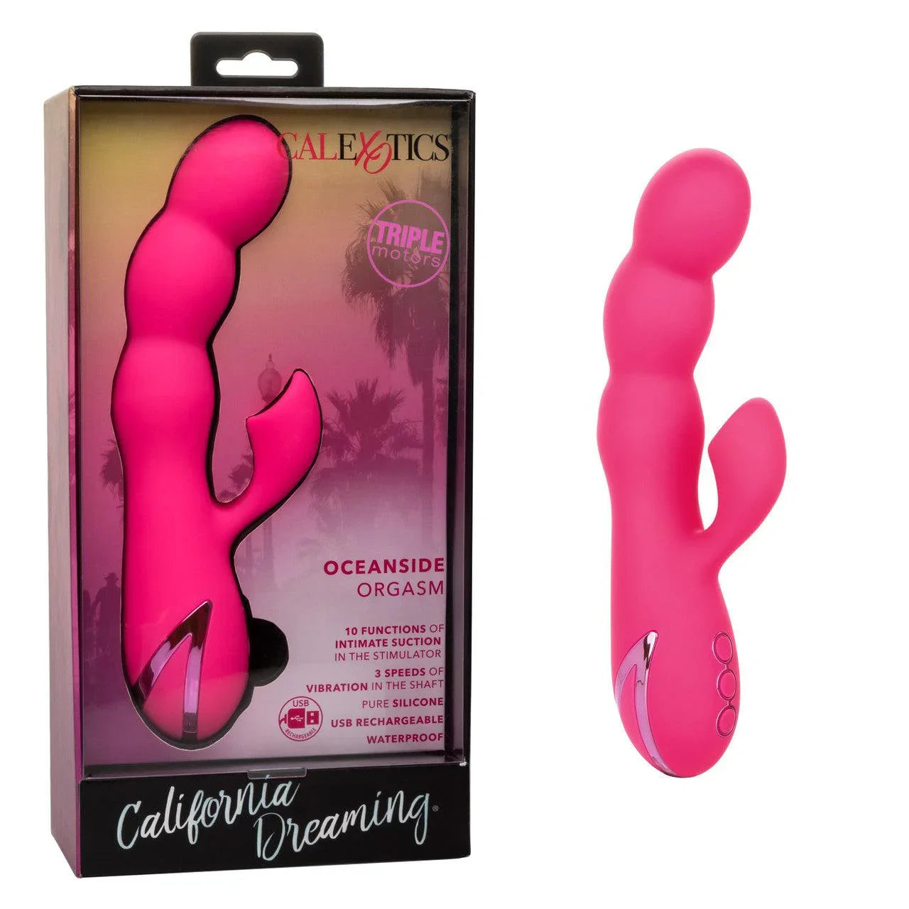 Calexotics California Dreaming Oceanside Orgasm Rechargeable Silicone Clitoral Stimulator - Buy At Luxury Toy X - Free 3-Day Shipping