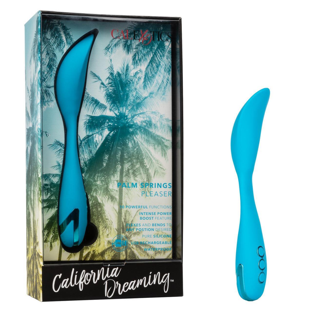Calexotics California Dreaming Palm Springs Pleaser Rechargeable Silicone Contoured Vibrator - Buy At Luxury Toy X - Free 3-Day Shipping