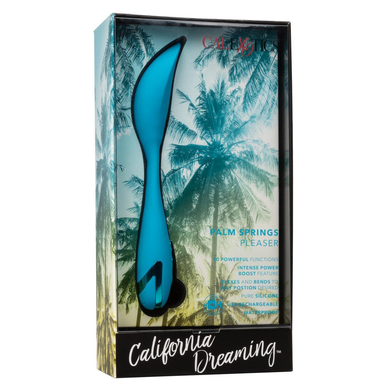 Calexotics California Dreaming Palm Springs Pleaser Rechargeable Silicone Contoured Vibrator - Buy At Luxury Toy X - Free 3-Day Shipping
