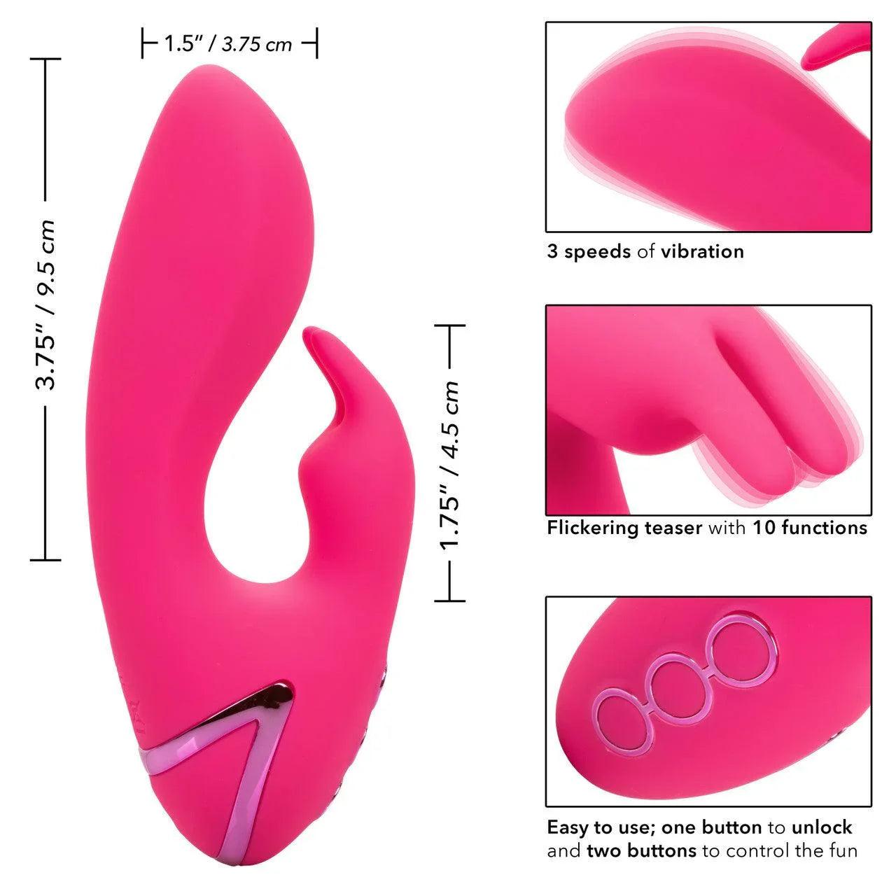 Calexotics California Dreaming So. Cal Sunshine Rechargeable Silicone Rabbit Vibrator - Buy At Luxury Toy X - Free 3-Day Shipping