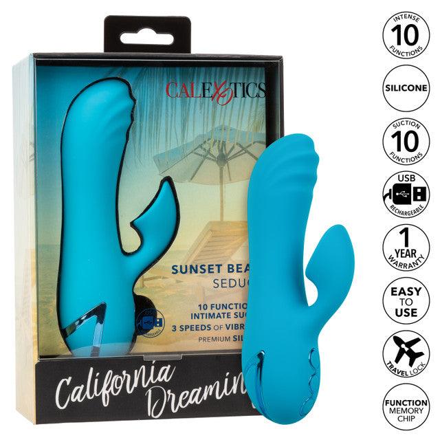 Calexotics California Dreaming Sunset Beach Seducer Rechargeable Silicone Dual Vibrator - Buy At Luxury Toy X - Free 3-Day Shipping
