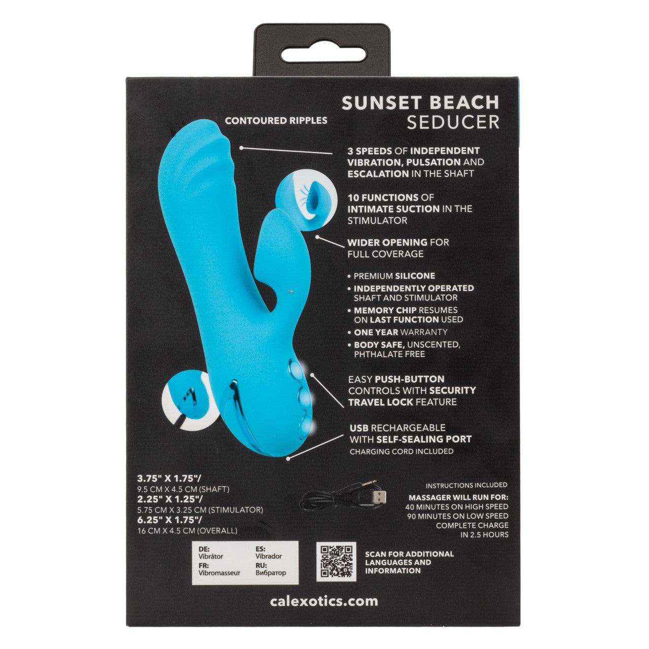 Calexotics California Dreaming Sunset Beach Seducer Rechargeable Silicone Dual Vibrator - Buy At Luxury Toy X - Free 3-Day Shipping
