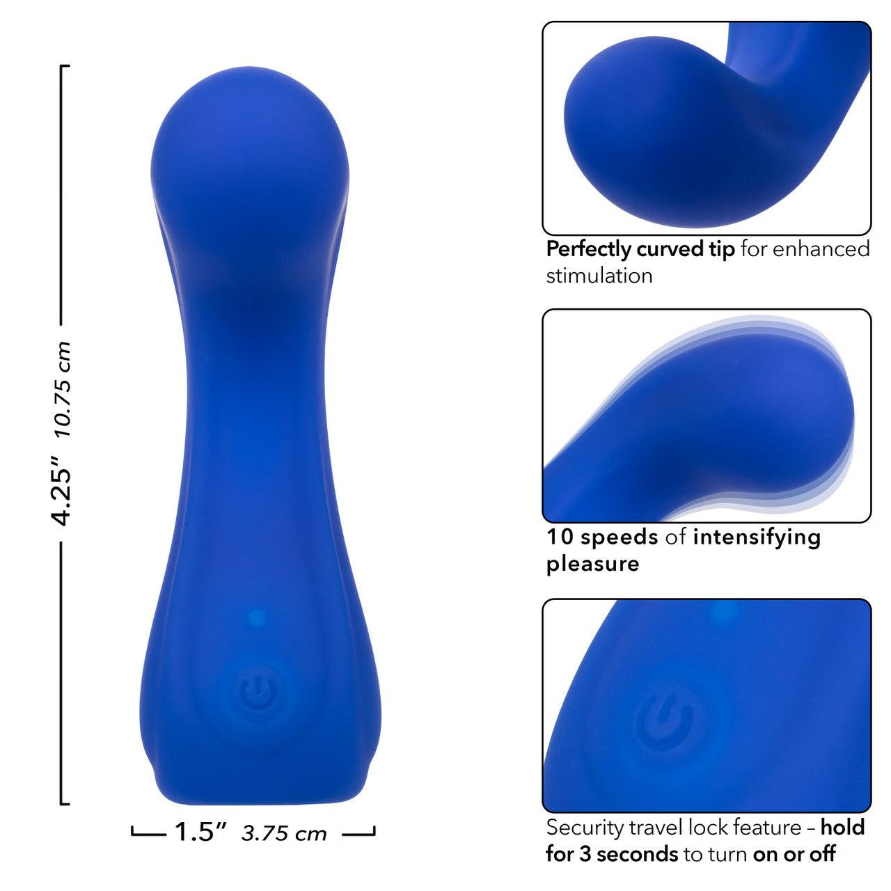 CalExotics Cascade Curve Rechargeable Silicone Vibrator - Buy At Luxury Toy X - Free 3-Day Shipping