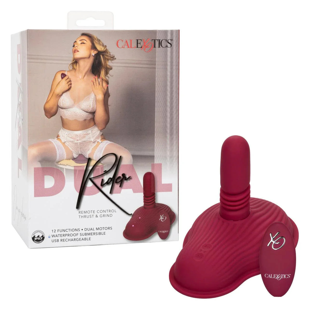 CalExotics Dual Rider Rechargeable Silicone Remote Control Thrust & Grind Massager - Buy At Luxury Toy X - Free 3-Day Shipping