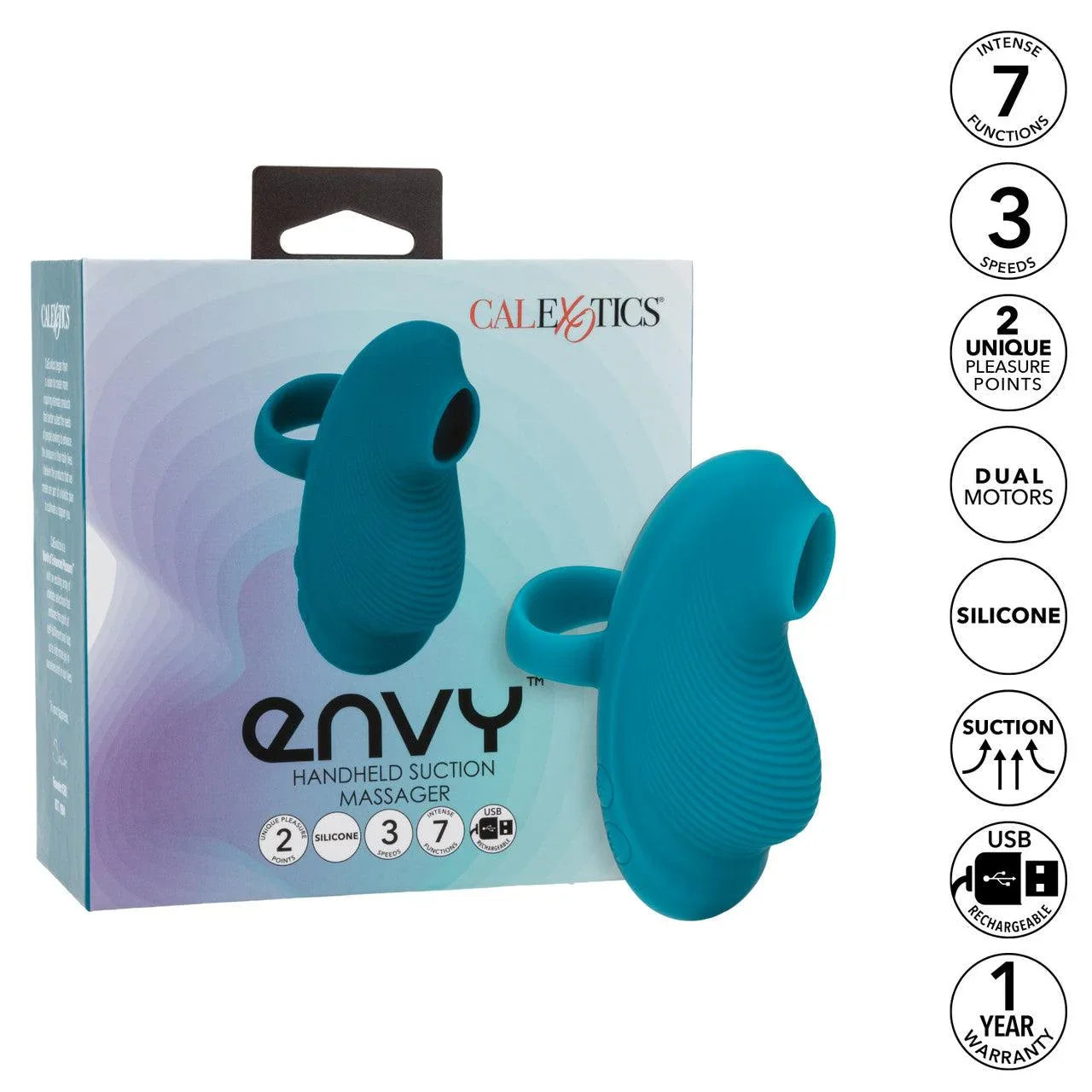 CalExotics Envy Handheld Suction Rechargeable Silicone Massager - Buy At Luxury Toy X - Free 3-Day Shipping