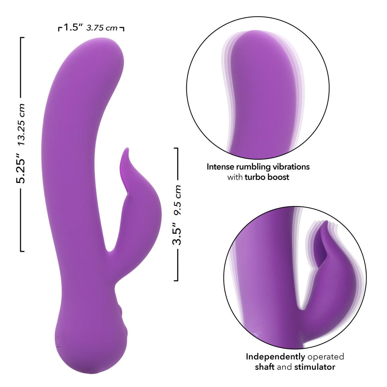 CalExotics First Time Silicone Rechargeable Pleaser Dual Vibrator - Buy At Luxury Toy X - Free 3-Day Shipping
