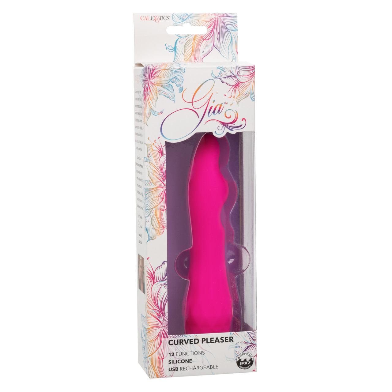 CalExotics Gia Curved Pleaser Silicone Rechargeable Vibrator - Buy At Luxury Toy X - Free 3-Day Shipping
