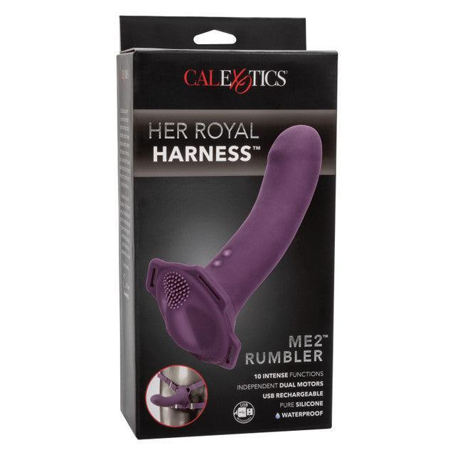 Calexotics Her Royal Harness Me2 Rumble Silicone Strap-On Probe - Buy At Luxury Toy X - Free 3-Day Shipping