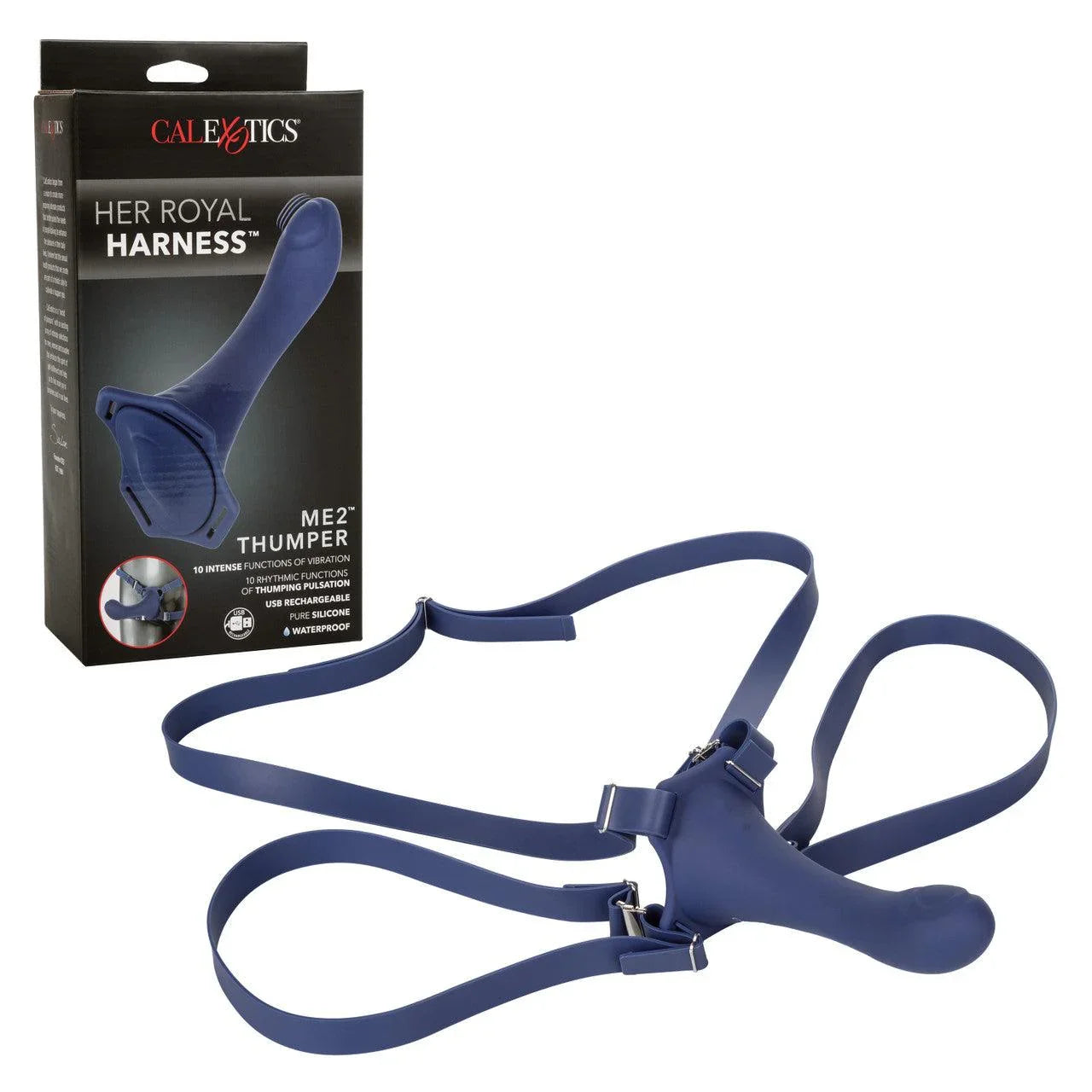 Calexotics Her Royal Harness ME2 Thumper Strap-On with Silicone Rechargeable Dildo - Buy At Luxury Toy X - Free 3-Day Shipping