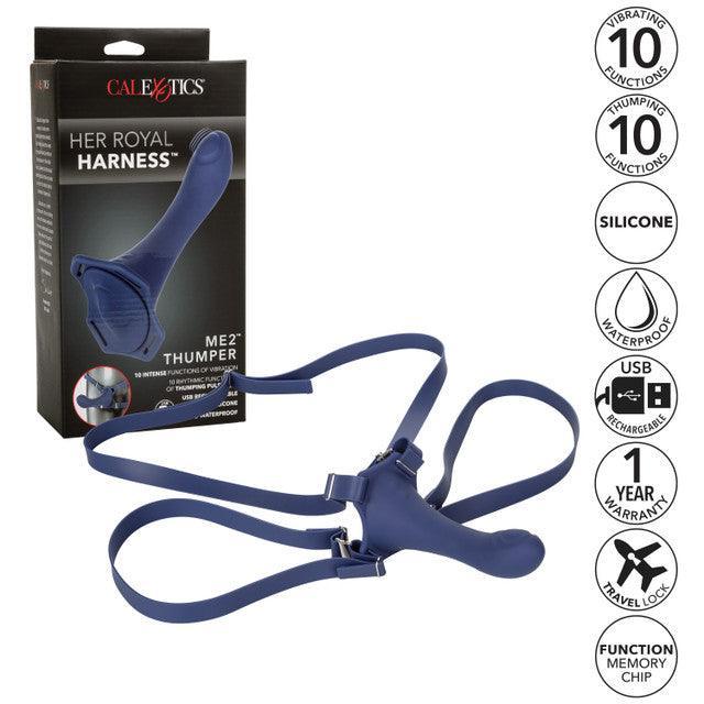 Calexotics Her Royal Harness ME2 Thumper Strap-On with Silicone Rechargeable Dildo - Buy At Luxury Toy X - Free 3-Day Shipping
