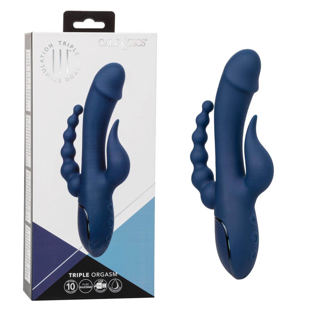 Calexotics III Triple Orgasm Rechargeable Silicone Stimulating Vibrator - Buy At Luxury Toy X - Free 3-Day Shipping