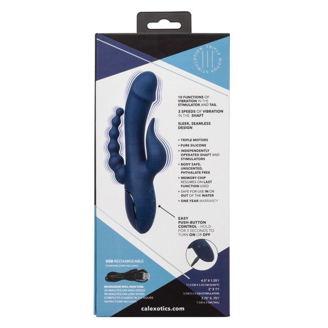 Calexotics III Triple Orgasm Rechargeable Silicone Stimulating Vibrator - Buy At Luxury Toy X - Free 3-Day Shipping