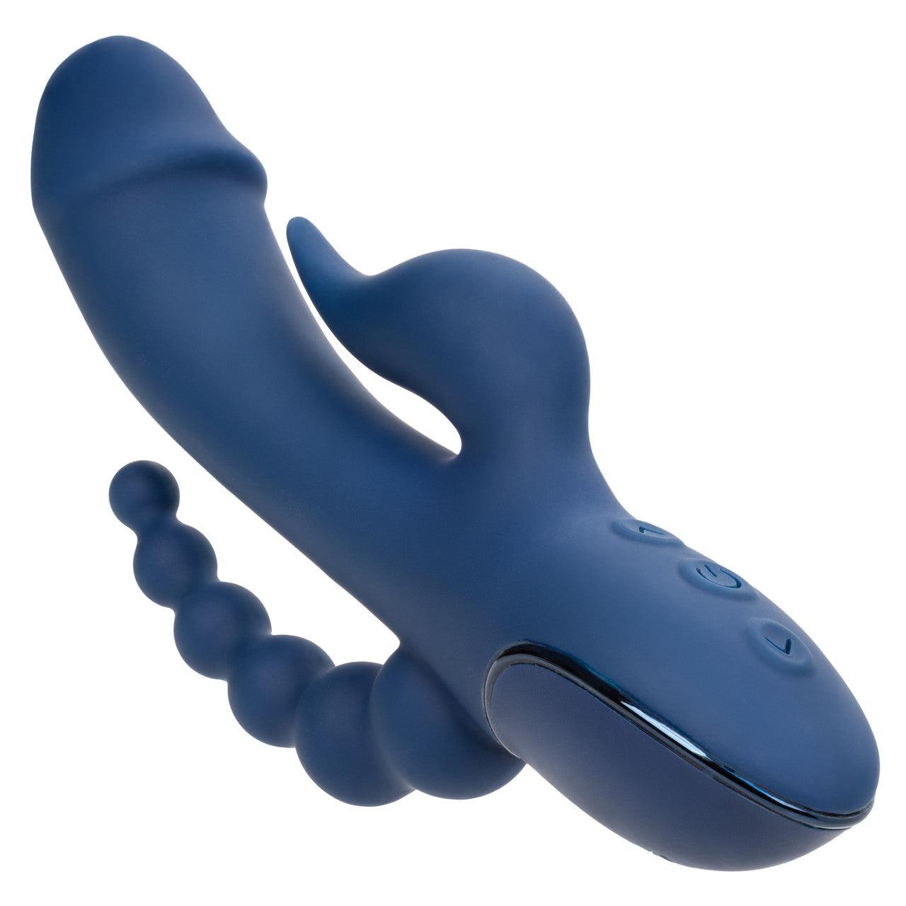 Calexotics III Triple Orgasm Rechargeable Silicone Stimulating Vibrator - Buy At Luxury Toy X - Free 3-Day Shipping