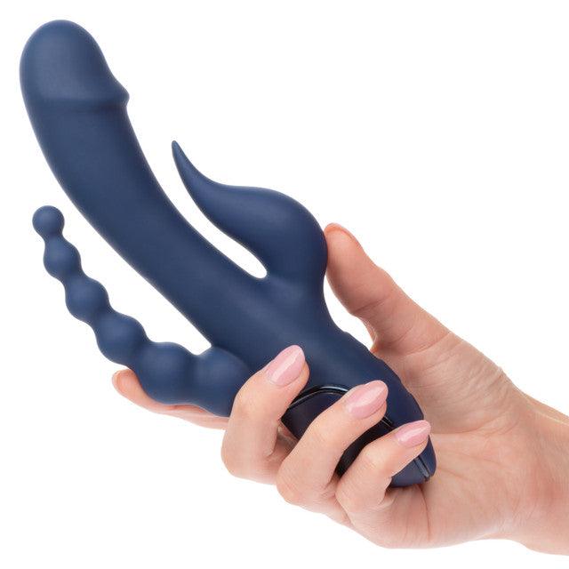 Calexotics III Triple Orgasm Rechargeable Silicone Stimulating Vibrator - Buy At Luxury Toy X - Free 3-Day Shipping