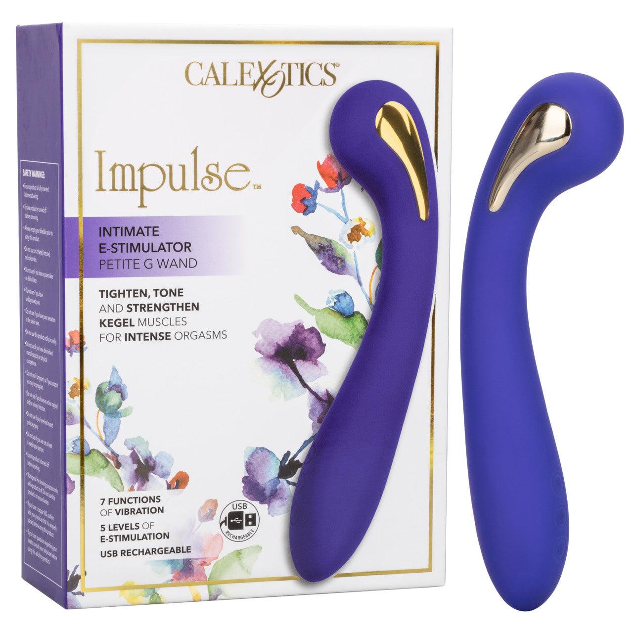 Calexotics Impulse Intimate E-Stimulator Petite G Wand Rechargeable Silicone Vibrating Wand Massager - Buy At Luxury Toy X - Free 3-Day Shipping